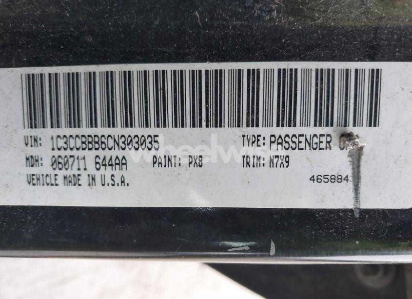 Photo 9 of 2012 Chrysler 200 TOURING (VIN 1C3CCBBB6CN303035)