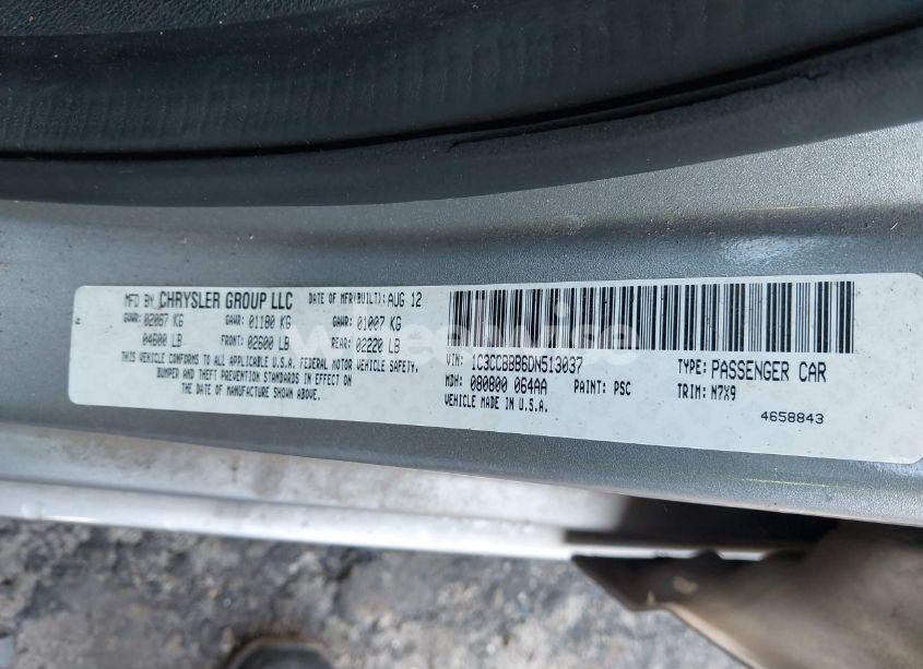 Photo 9 of 2013 Chrysler 200 TOURING (VIN 1C3CCBBB6DN513037)