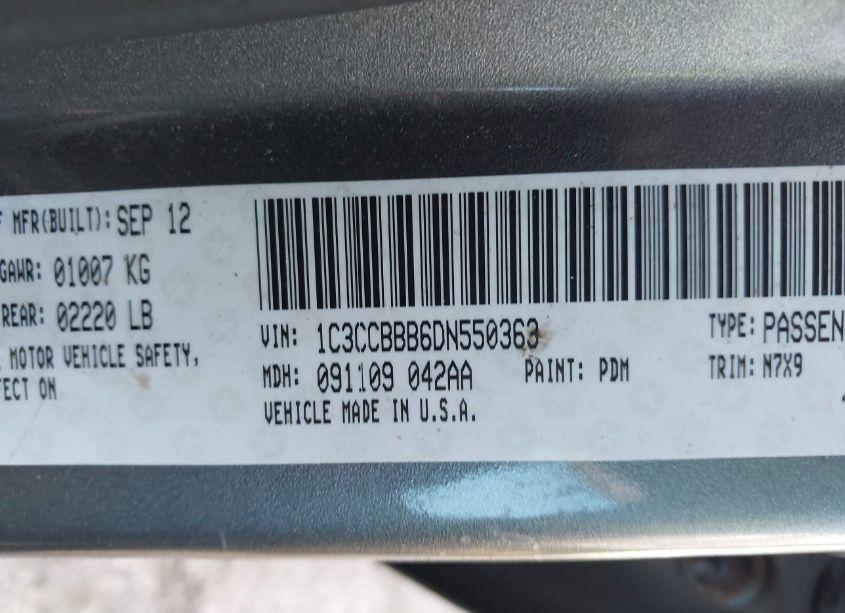 Photo 9 of 2013 Chrysler 200 TOURING (VIN 1C3CCBBB6DN550363)