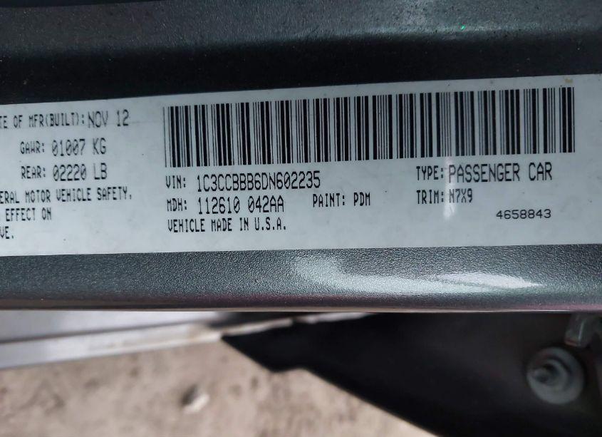 Photo 9 of 2013 Chrysler 200 TOURING (VIN 1C3CCBBB6DN602235)