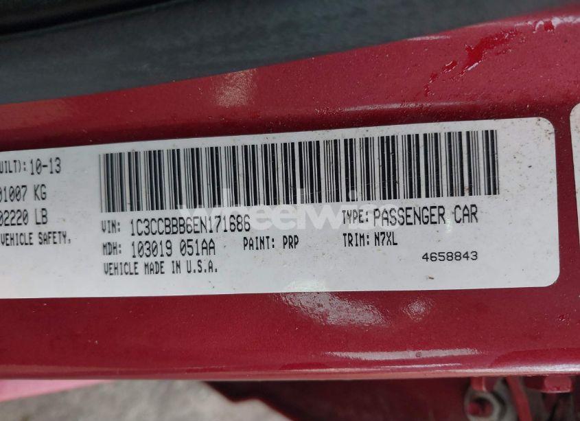 Photo 9 of 2014 Chrysler 200 TOURING (VIN 1C3CCBBB6EN171686)