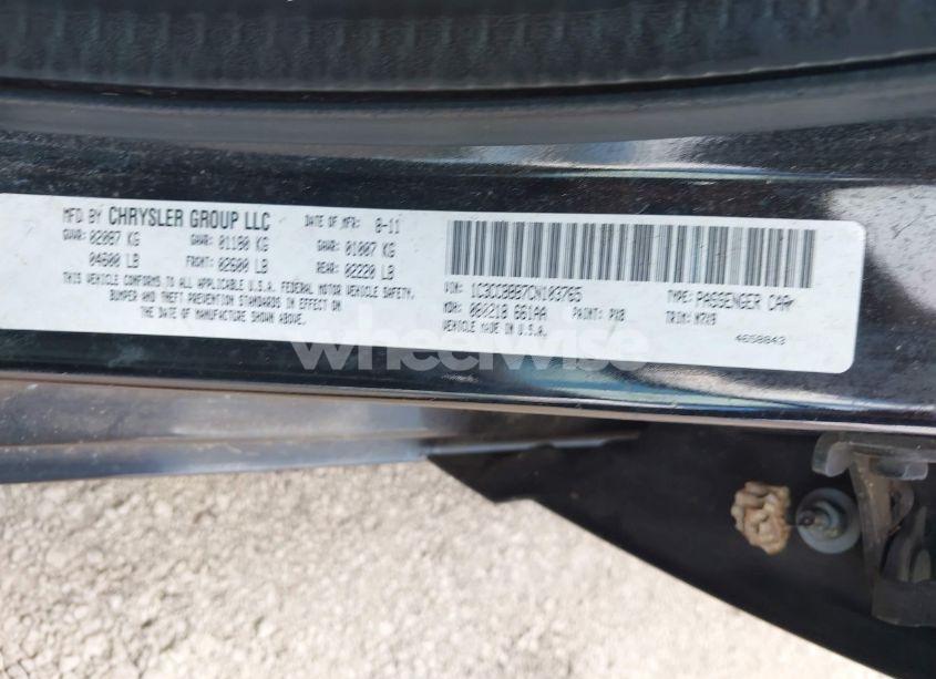 Photo 9 of 2012 Chrysler 200 TOURING (VIN 1C3CCBBB7CN103765)
