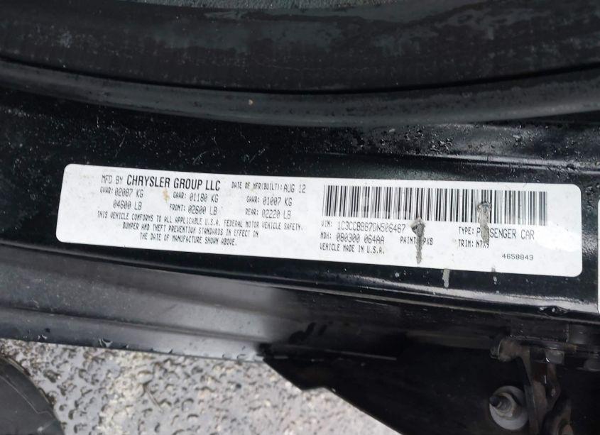 Photo 9 of 2013 Chrysler 200 TOURING (VIN 1C3CCBBB7DN506467)