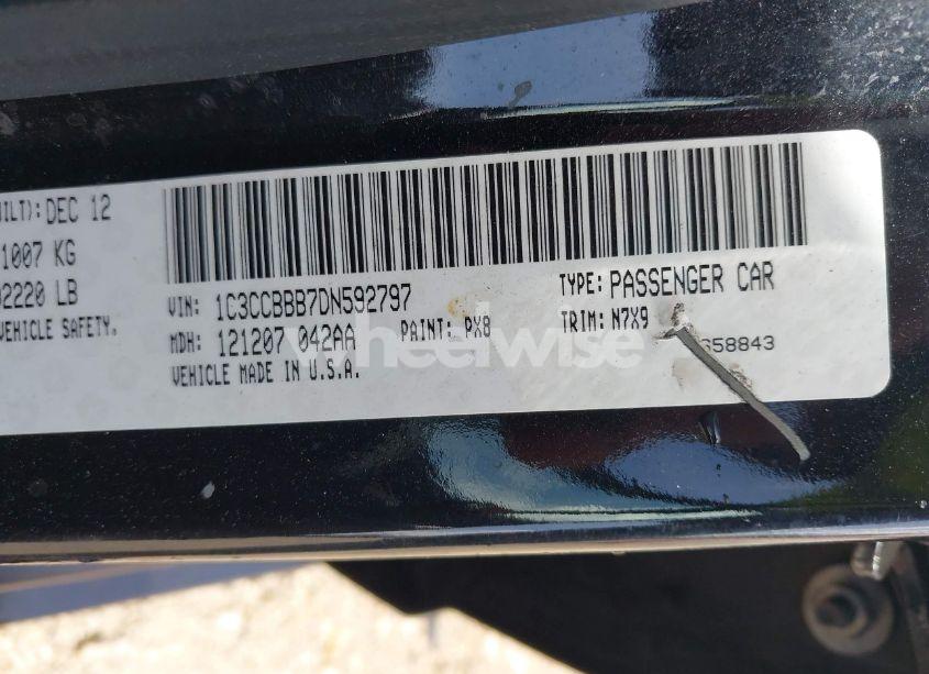 Photo 9 of 2013 Chrysler 200 TOURING (VIN 1C3CCBBB7DN592797)