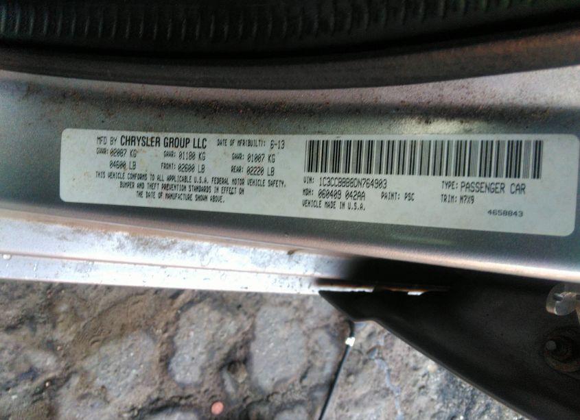 Photo 9 of 2013 Chrysler 200 TOURING (VIN 1C3CCBBB8DN764903)