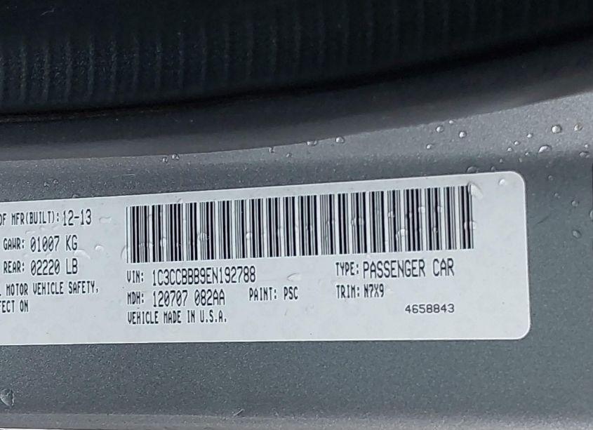 Photo 9 of 2014 Chrysler 200 TOURING (VIN 1C3CCBBB9EN192788)