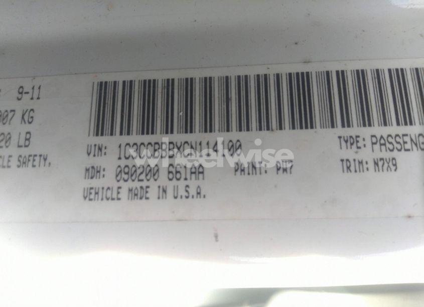 Photo 9 of 2012 Chrysler 200 TOURING (VIN 1C3CCBBBXCN114100)