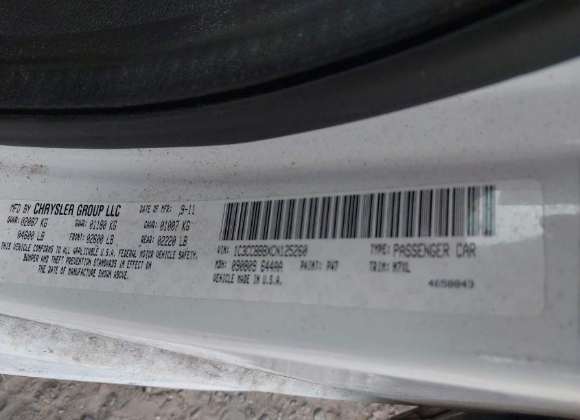 Photo 9 of 2012 Chrysler 200 TOURING (VIN 1C3CCBBBXCN125260)