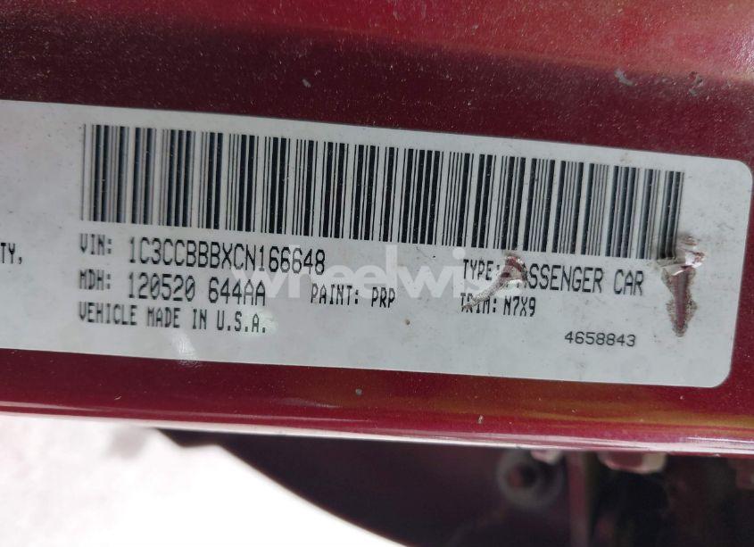 Photo 9 of 2012 Chrysler 200 TOURING (VIN 1C3CCBBBXCN166648)