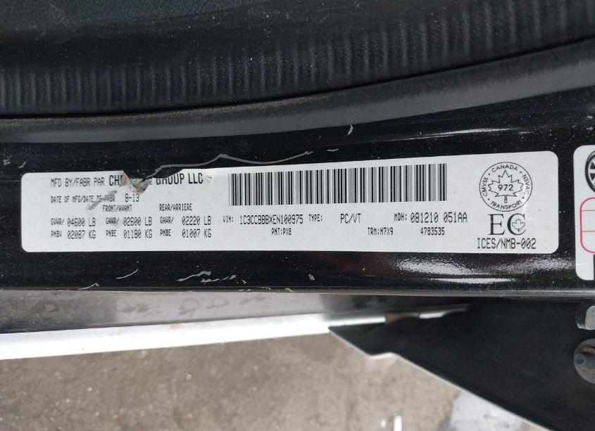 Photo 9 of 2014 Chrysler 200 TOURING (VIN 1C3CCBBBXEN100975)