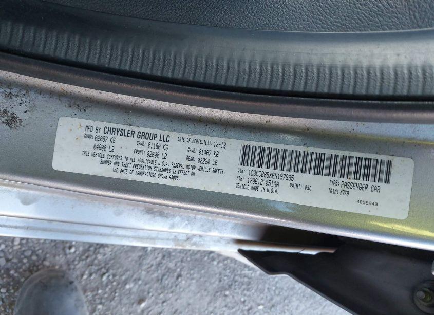 Photo 9 of 2014 Chrysler 200 TOURING (VIN 1C3CCBBBXEN197935)