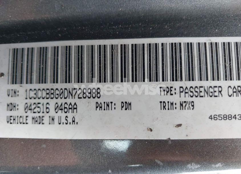 Photo 9 of 2013 Chrysler 200 TOURING (VIN 1C3CCBBG0DN728988)