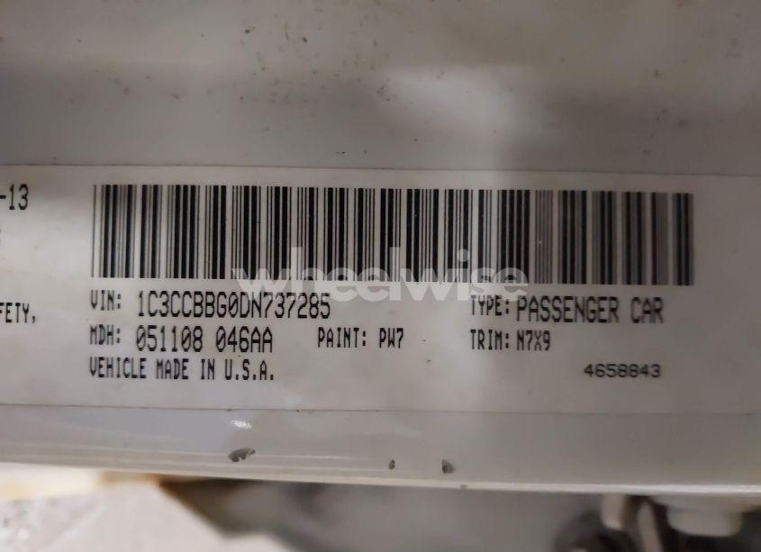 Photo 9 of 2013 Chrysler 200 TOURING (VIN 1C3CCBBG0DN737285)