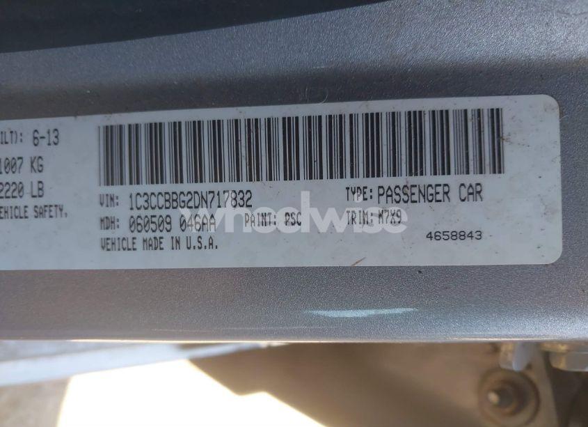 Photo 9 of 2013 Chrysler 200 TOURING (VIN 1C3CCBBG2DN717832)