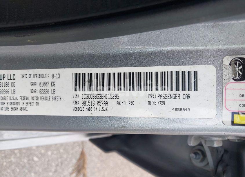 Photo 9 of 2014 Chrysler 200 TOURING (VIN 1C3CCBBG3EN115295)