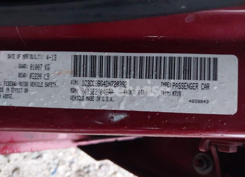 Photo 9 of 2013 Chrysler 200 TOURING (VIN 1C3CCBBG4DN720392)