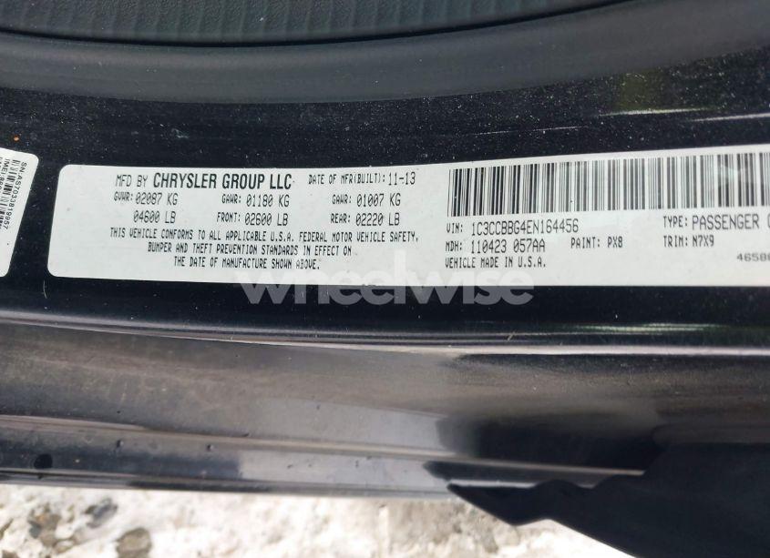 Photo 9 of 2014 Chrysler 200 TOURING (VIN 1C3CCBBG4EN164456)