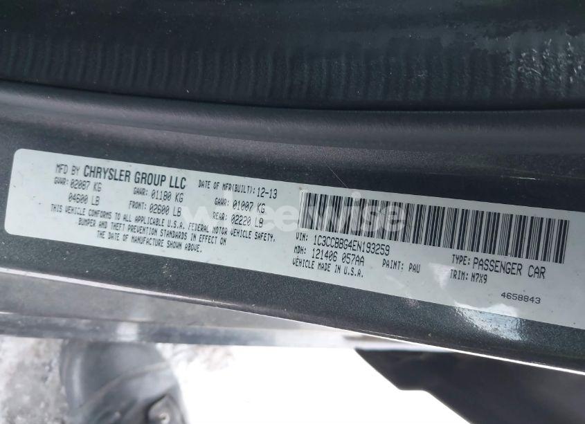 Photo 9 of 2014 Chrysler 200 (VIN 1C3CCBBG4EN193259)