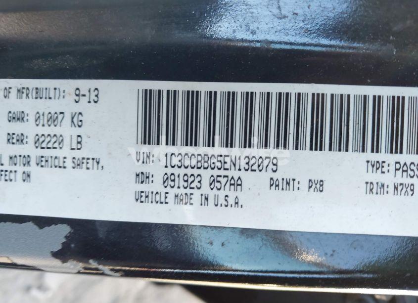 Photo 9 of 2014 Chrysler 200 TOURING (VIN 1C3CCBBG5EN132079)