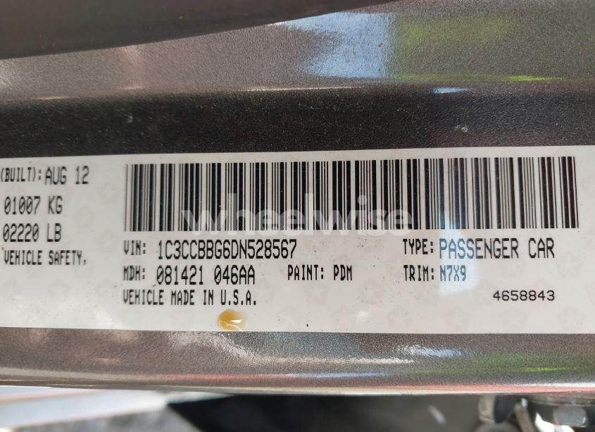 Photo 9 of 2013 Chrysler 200 TOURING (VIN 1C3CCBBG6DN528567)