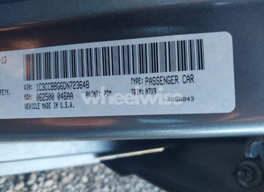 Photo 9 of 2013 Chrysler 200 TOURING (VIN 1C3CCBBG6DN723648)