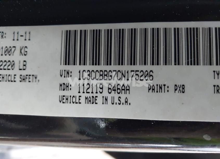 Photo 9 of 2012 Chrysler 200 TOURING (VIN 1C3CCBBG7CN175206)