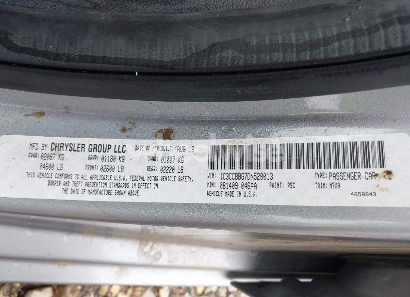 Photo 9 of 2013 Chrysler 200 TOURING (VIN 1C3CCBBG7DN528013)