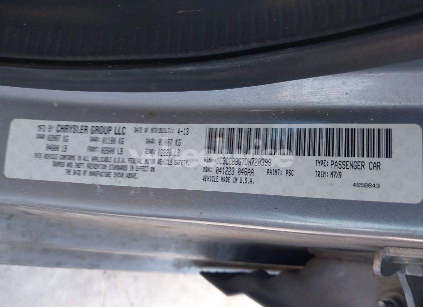 Photo 9 of 2013 Chrysler 200 TOURING (VIN 1C3CCBBG7DN720399)