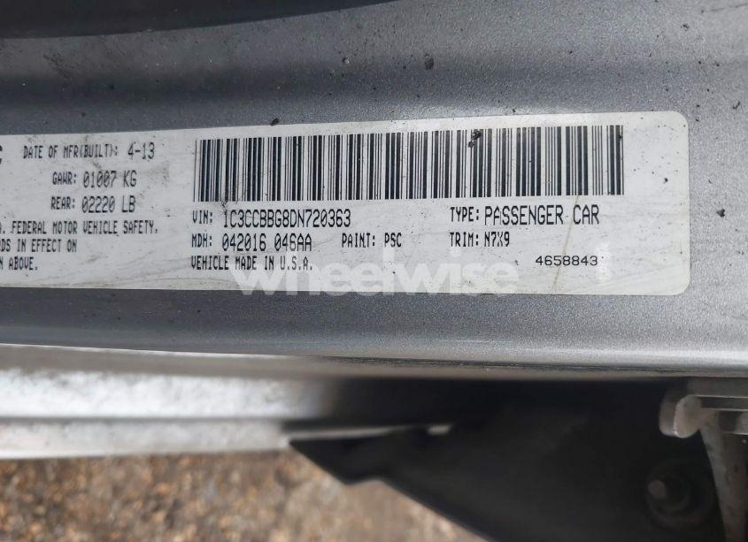 Photo 9 of 2013 Chrysler 200 TOURING (VIN 1C3CCBBG8DN720363)