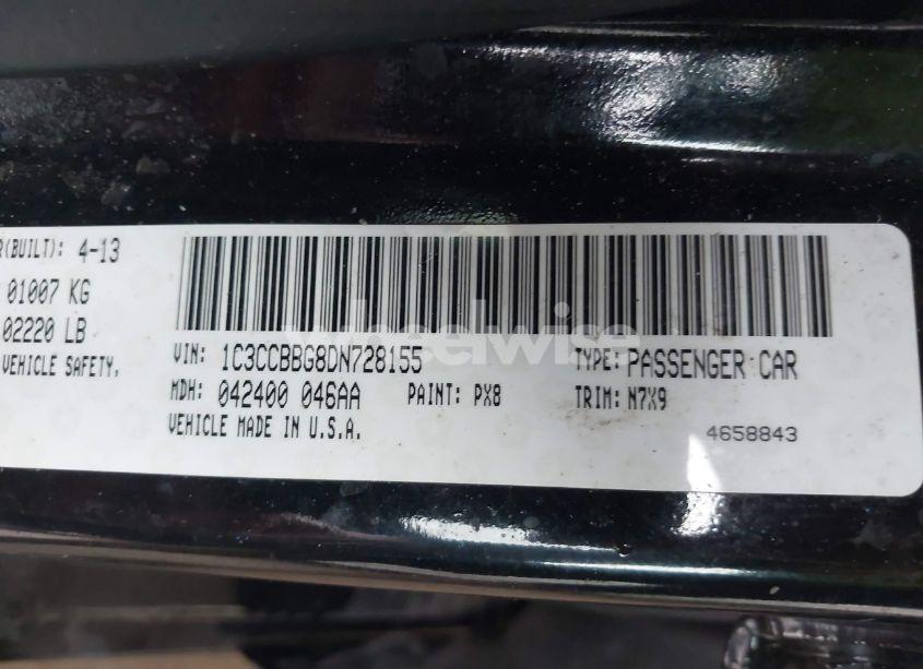 Photo 9 of 2013 Chrysler 200 TOURING (VIN 1C3CCBBG8DN728155)