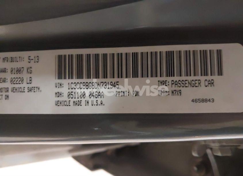 Photo 9 of 2013 Chrysler 200 TOURING (VIN 1C3CCBBG8DN731945)