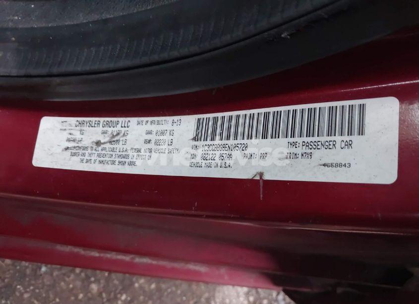 Photo 9 of 2014 Chrysler 200 TOURING (VIN 1C3CCBBG8EN105720)