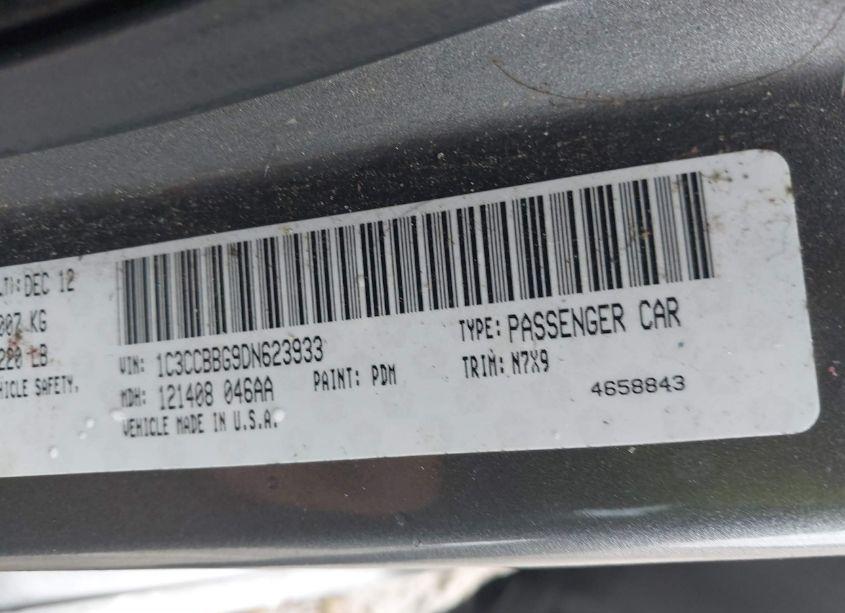 Photo 9 of 2013 Chrysler 200 TOURING (VIN 1C3CCBBG9DN623933)