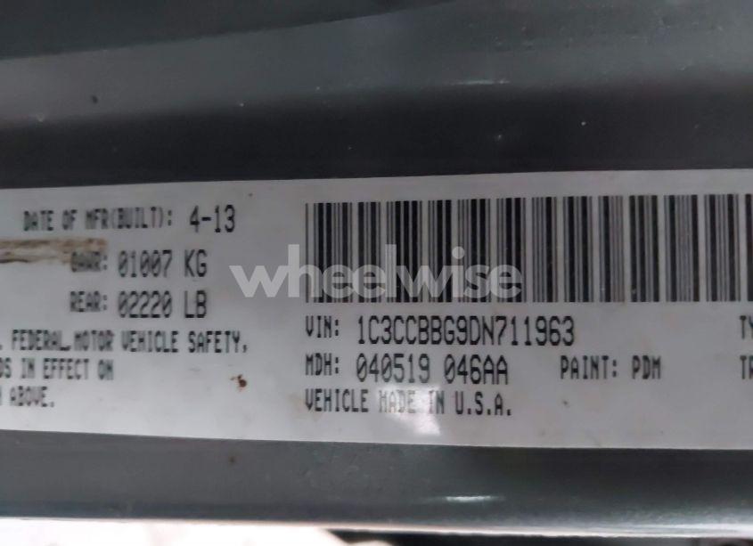 Photo 9 of 2013 Chrysler 200 TOURING (VIN 1C3CCBBG9DN711963)