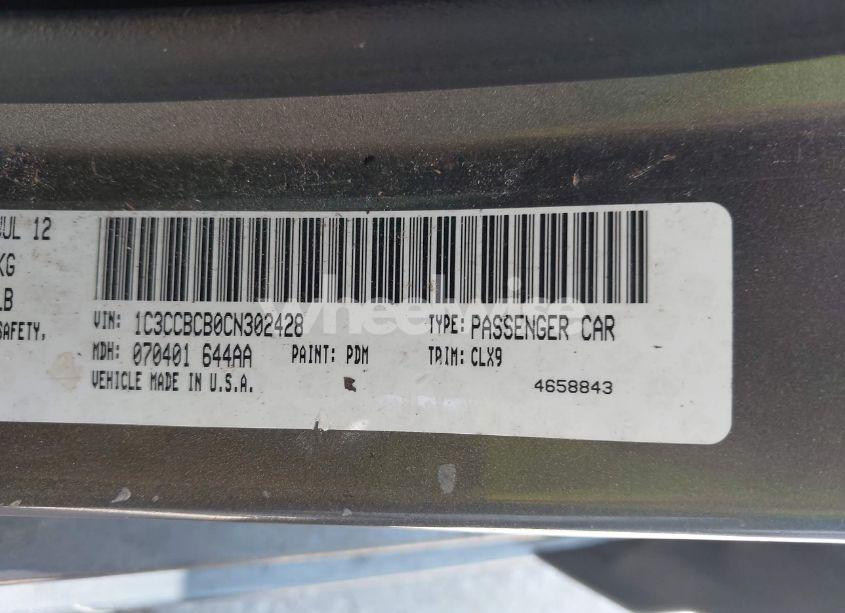 Photo 9 of 2012 Chrysler 200 LIMITED (VIN 1C3CCBCB0CN302428)