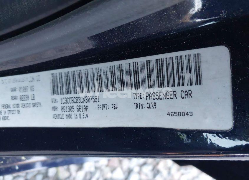 Photo 9 of 2012 Chrysler 200 LIMITED (VIN 1C3CCBCB3CN307591)