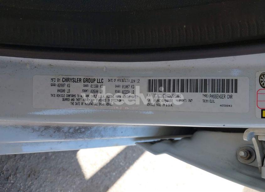 Photo 9 of 2012 Chrysler 200 LIMITED (VIN 1C3CCBCB6CN305981)