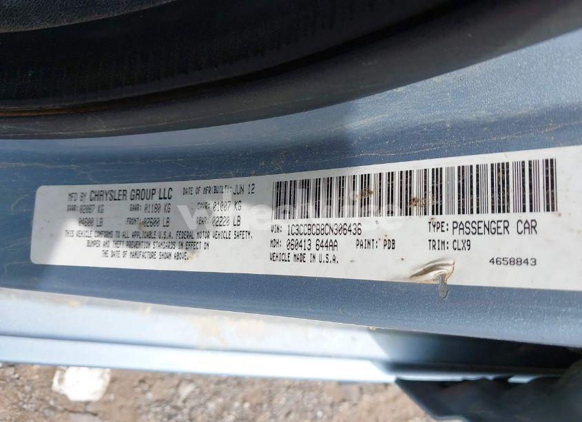 Photo 9 of 2012 Chrysler 200 LIMITED (VIN 1C3CCBCB8CN306436)