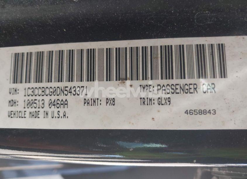 Photo 9 of 2013 Chrysler 200 LIMITED (VIN 1C3CCBCG0DN543371)