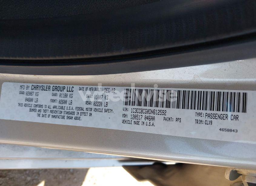 Photo 9 of 2013 Chrysler 200 LIMITED (VIN 1C3CCBCG0DN612592)