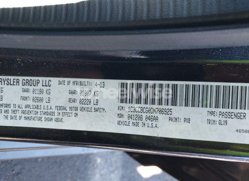 Photo 9 of 2013 Chrysler 200 LIMITED (VIN 1C3CCBCG0DN706925)