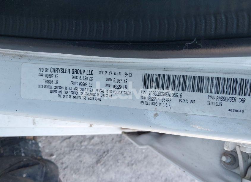 Photo 9 of 2014 Chrysler 200 LIMITED (VIN 1C3CCBCG0EN135616)