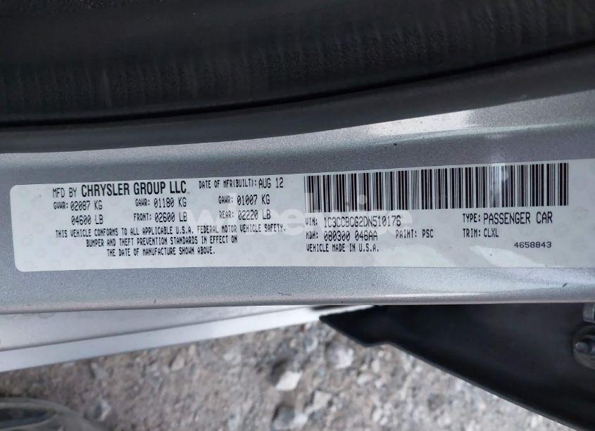 Photo 9 of 2013 Chrysler 200 LIMITED (VIN 1C3CCBCG2DN510176)