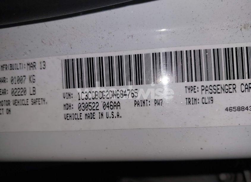 Photo 9 of 2013 Chrysler 200 LIMITED (VIN 1C3CCBCG2DN684765)