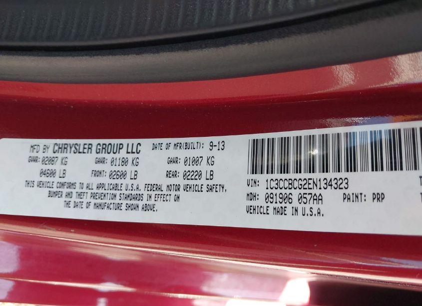 Photo 9 of 2014 Chrysler 200 LIMITED (VIN 1C3CCBCG2EN134323)