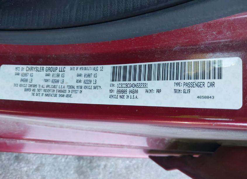 Photo 9 of 2013 Chrysler 200 LIMITED (VIN 1C3CCBCG4DN522331)