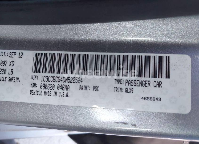 Photo 9 of 2013 Chrysler 200 LIMITED (VIN 1C3CCBCG4DN522524)