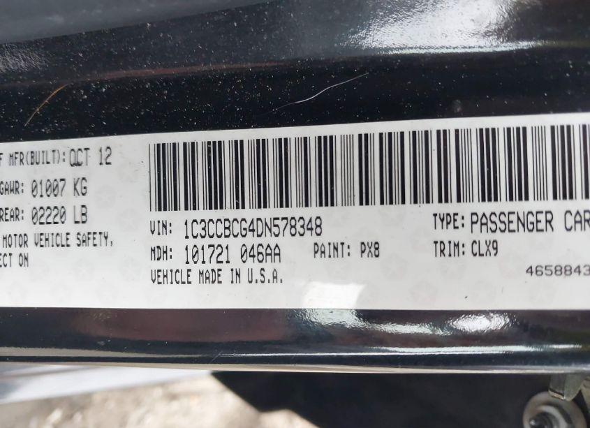 Photo 9 of 2013 Chrysler 200 LIMITED (VIN 1C3CCBCG4DN578348)