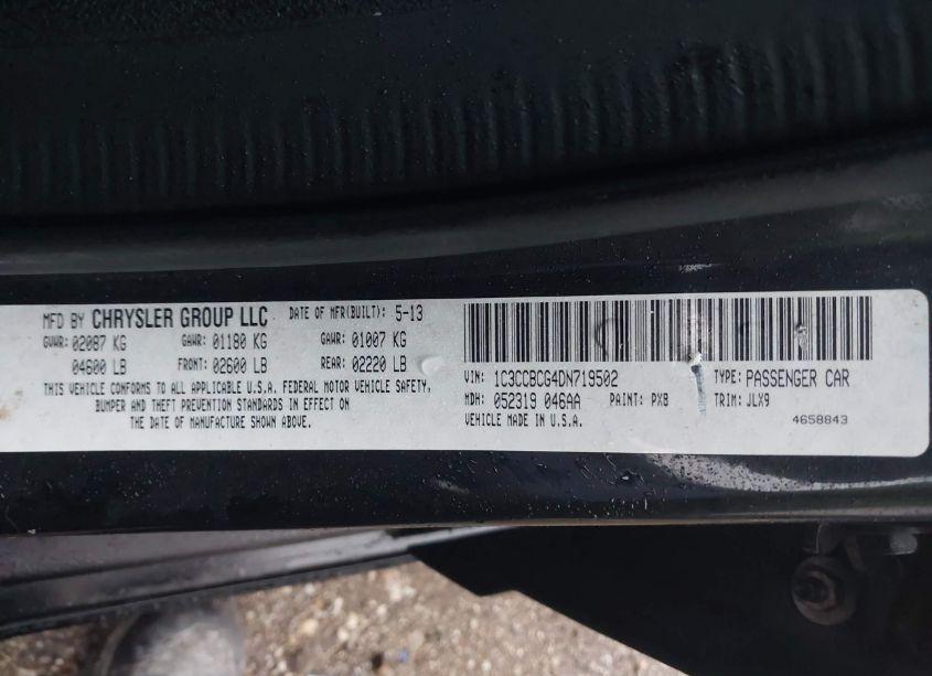 Photo 9 of 2013 Chrysler 200 LIMITED (VIN 1C3CCBCG4DN719502)