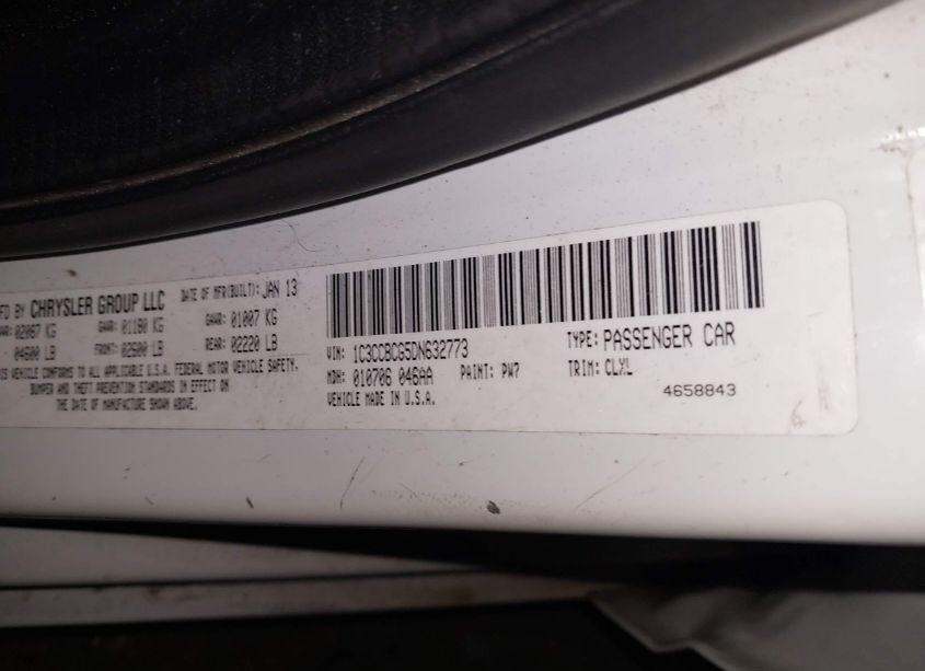 Photo 9 of 2013 Chrysler 200 LIMITED (VIN 1C3CCBCG5DN632773)